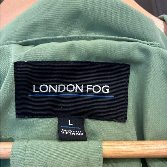 London Fog Women's Olive Hooded Trench Coat - Picture 3 of 3